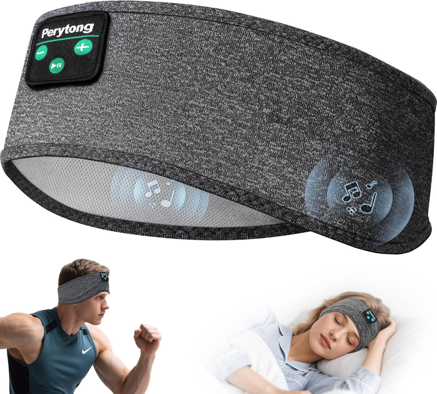 Sleep Headphones Wireless, Bluetooth Sports Headband Headphones with Ultra-Thin HD Stereo Speakers Perfect for Sleeping,Workout,Jogging,Yoga,Insomnia, Air Travel, Meditation