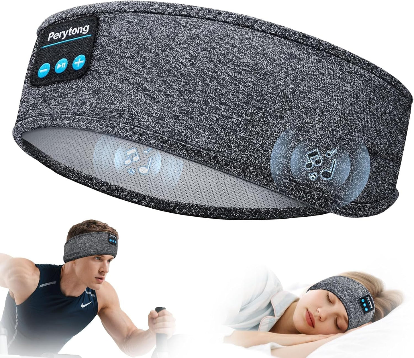 Sleep Headphones Wireless, Bluetooth Sports Headband Headphones with Ultra-Thin HD Stereo Speakers Perfect for Sleeping,Workout,Jogging,Yoga,Insomnia, Air Travel, Meditation
