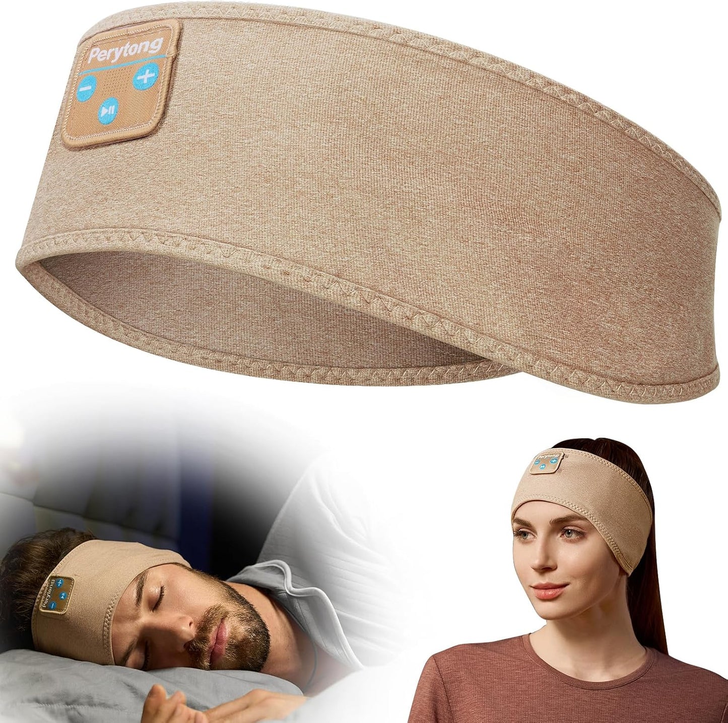 Sleep Headphones Wireless, Bluetooth Sports Headband Headphones with Ultra-Thin HD Stereo Speakers Perfect for Sleeping,Workout,Jogging,Yoga,Insomnia, Air Travel, Meditation