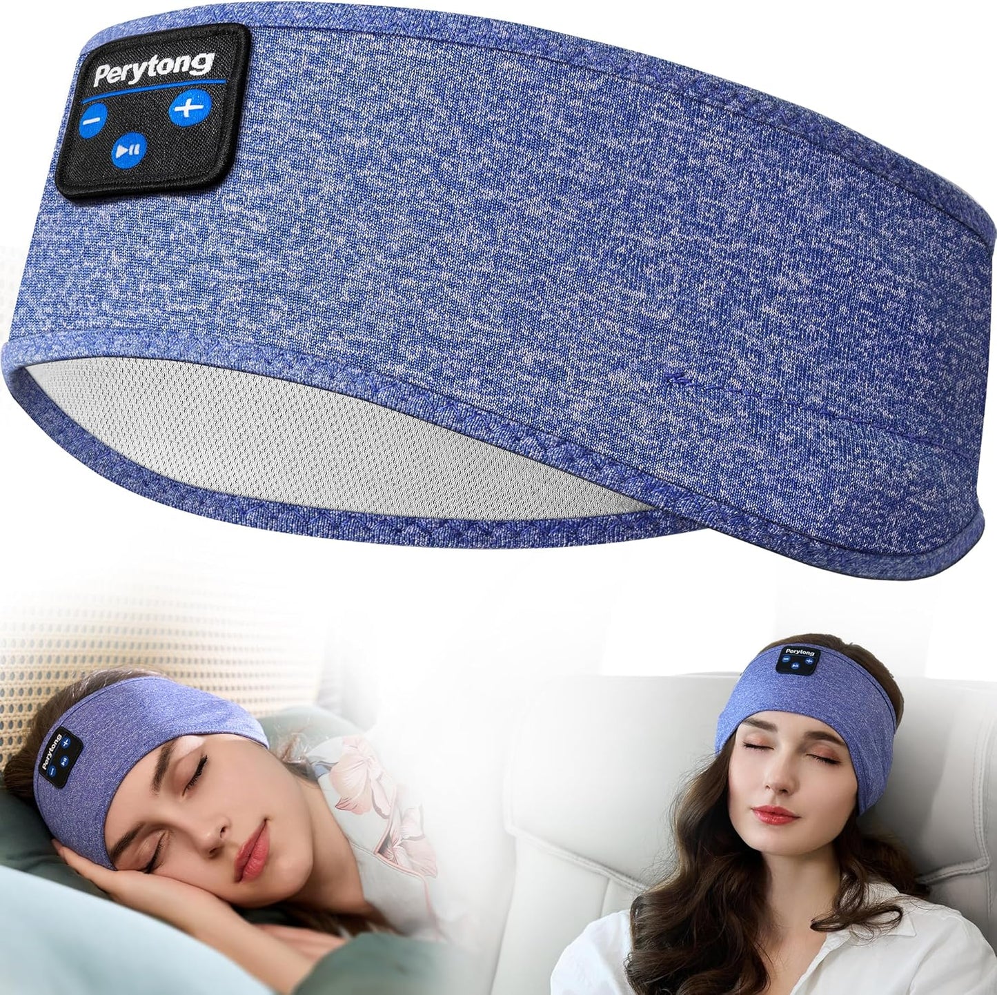 Sleep Headphones Wireless, Bluetooth Sports Headband Headphones with Ultra-Thin HD Stereo Speakers Perfect for Sleeping,Workout,Jogging,Yoga,Insomnia, Air Travel, Meditation