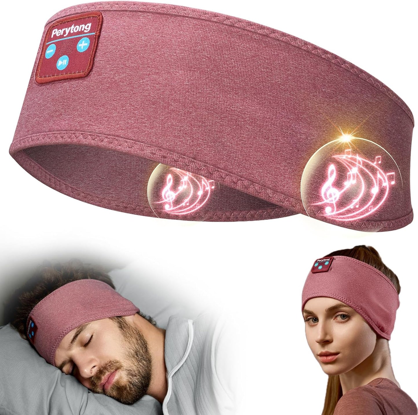 Sleep Headphones Wireless, Bluetooth Sports Headband Headphones with Ultra-Thin HD Stereo Speakers Perfect for Sleeping,Workout,Jogging,Yoga,Insomnia, Air Travel, Meditation