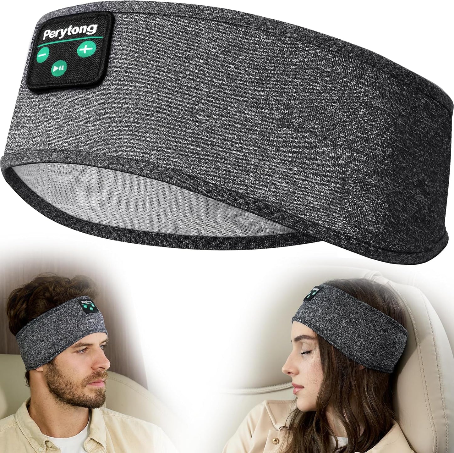 Sleep Headphones Wireless, Bluetooth Sports Headband Headphones with Ultra-Thin HD Stereo Speakers Perfect for Sleeping,Workout,Jogging,Yoga,Insomnia, Air Travel, Meditation